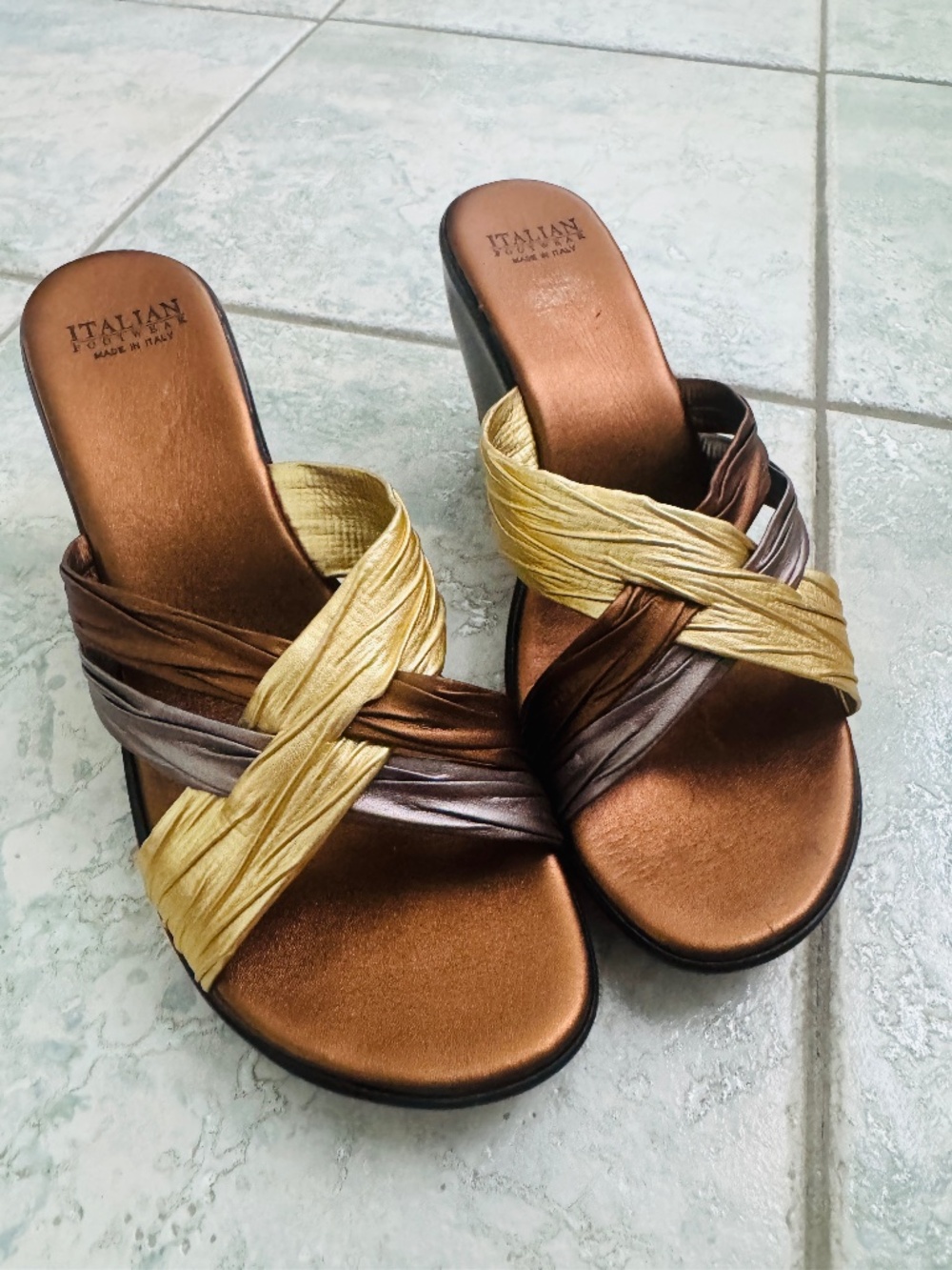 Italian Footwear - Wedge Sandal, Made in Italy, Size 38, Used 2 to 3 Times